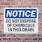 Signmission Do Not Dispose Of Chemicals In This Drain, 14 in W x Rectangle, Plastic OS-2PACK-NS-P-1014-L-15425 - alternate 5